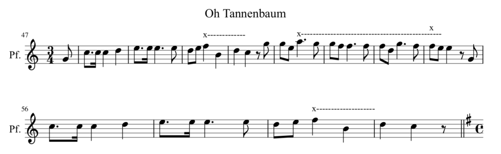 Abb. 5: Generierte Musik "oh Tannenbaum"